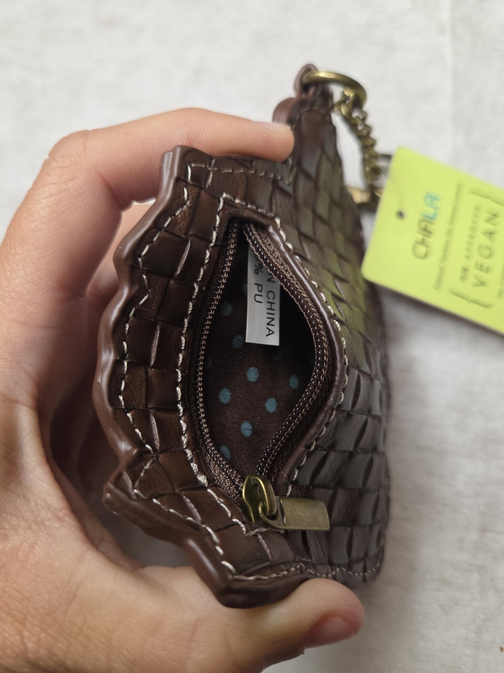 Chala Pink Flamingo Leather Bag Charm/Coin Purse with Floral Accent-NWT - Picture 6 of 7